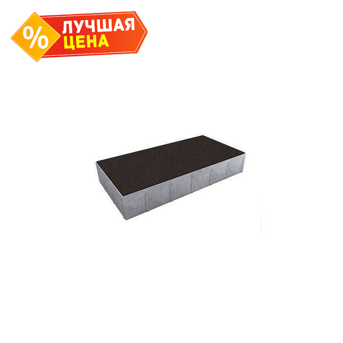 Плитка тротуарная Прямоугольник (Ла-Линия) В.5.П.10 гранит коричневый 600x300x100 мм