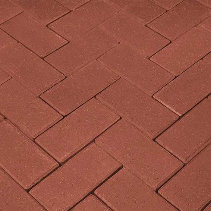 Клинкерная брусчатка Penter rot с фаской, 200x100x45 мм